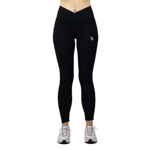 Leggings - Gerippt - Logo - Schwarz, S